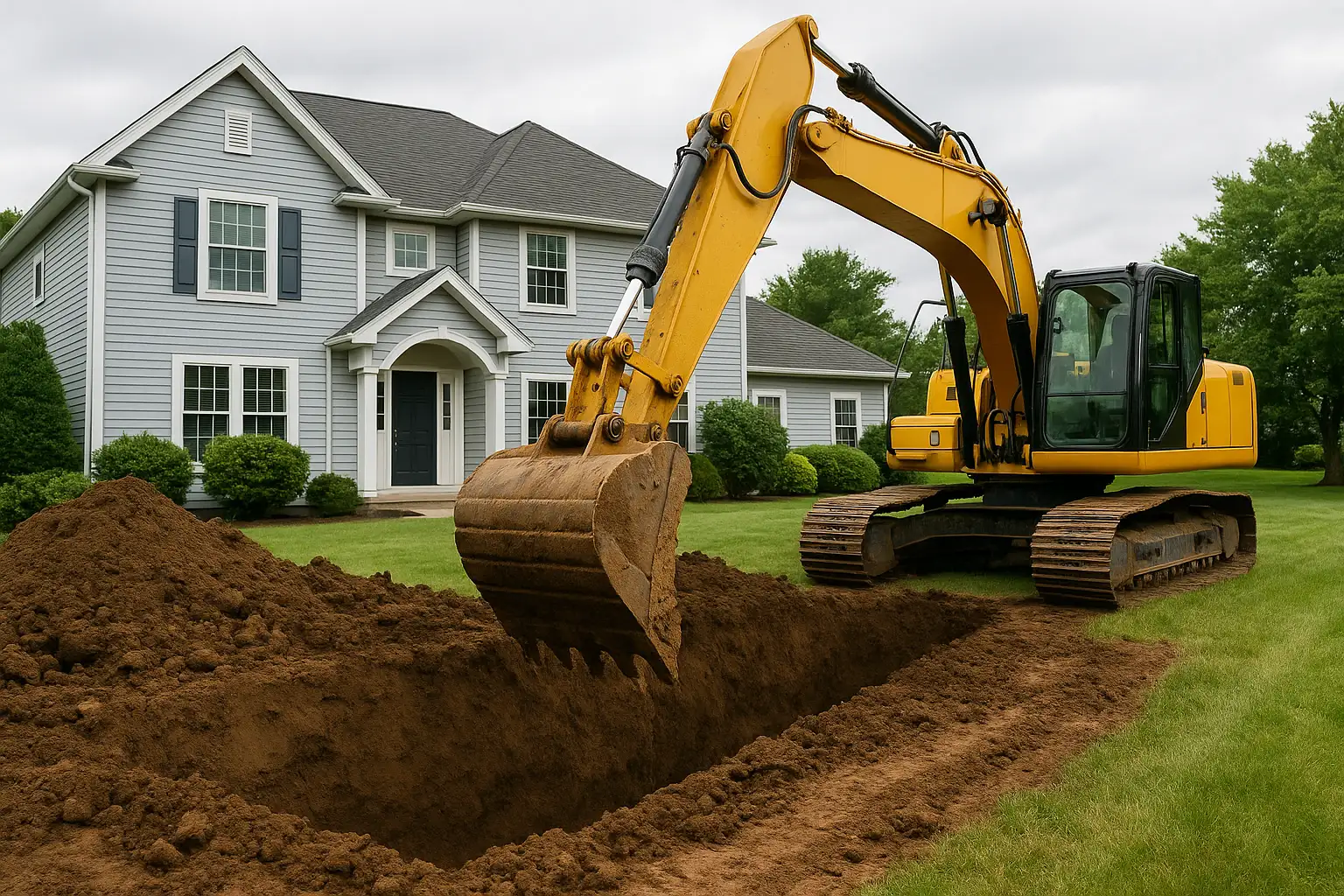 Excavation excavation-heavy-equipment-in-action
