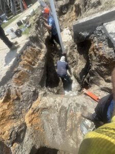 active-sewer-line-repair-site