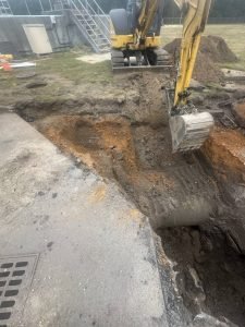 excavator-on-site-for-sewer-pipe-replacement