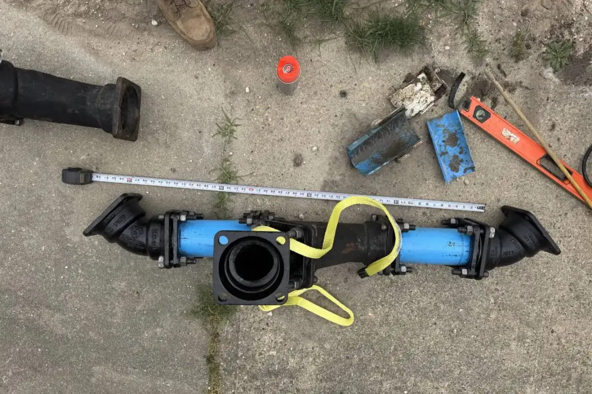 Sewer Line Inspection in Cherry Hill Township, NJ Pipe work completed during a sewer line inspection job in Cherry Hill Township, NJ