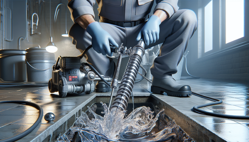 how do professionals clear drains?