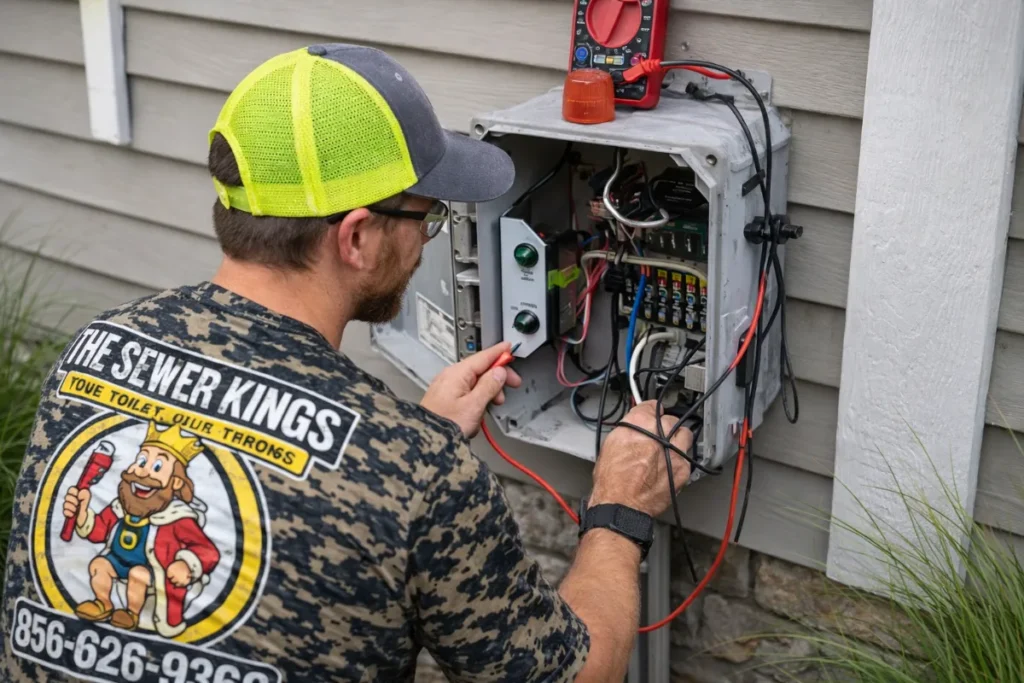 Septic control panel installation Septic control panel installation