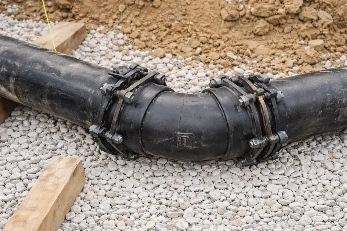 Camera inspection of septic pipe joint to help locate a tank in Evesham, NJ